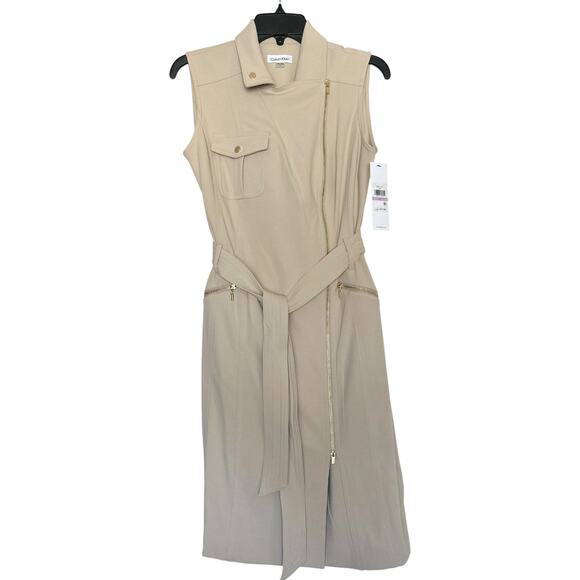 NWT Calvin Klein Moto Sheath Dress Size 6 - Picture 3 of 10
